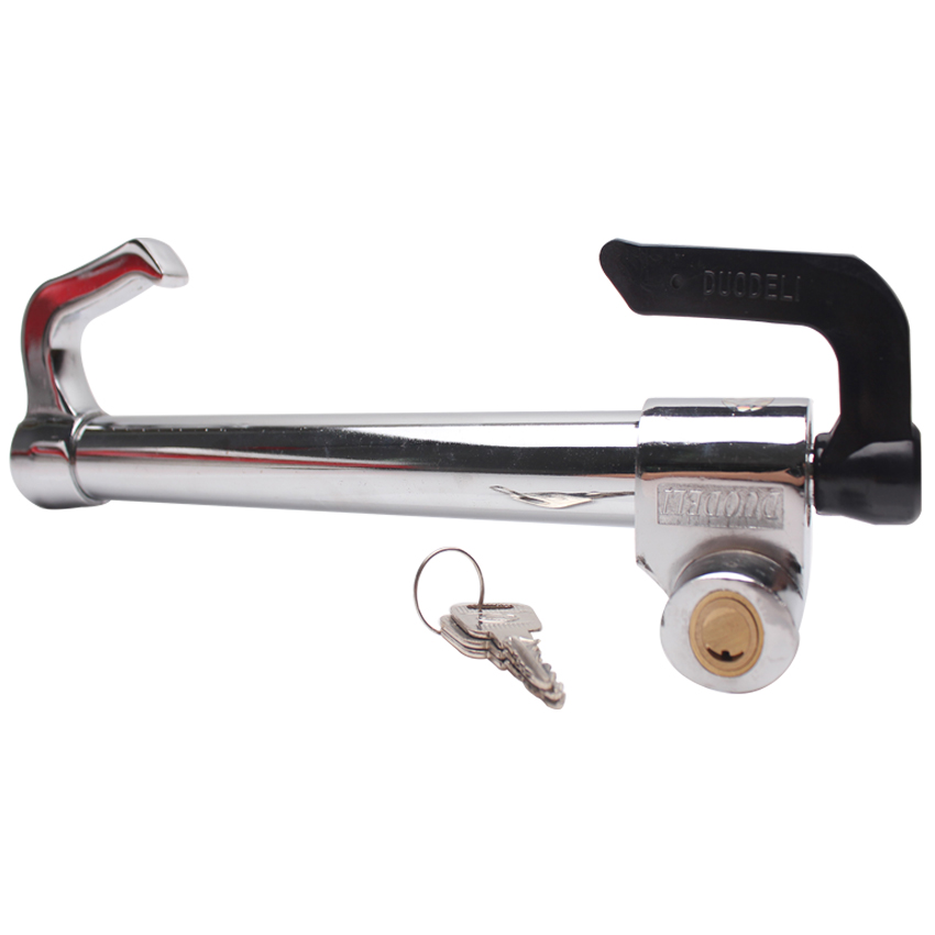 ANMA 113003 Tough Hardened Steel Car Steering Wheel Lock with 2 Keys - Universal Anti-Theft Device